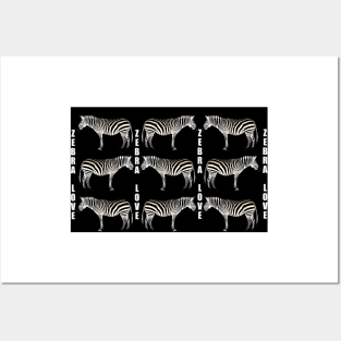 Zebra love design B Posters and Art